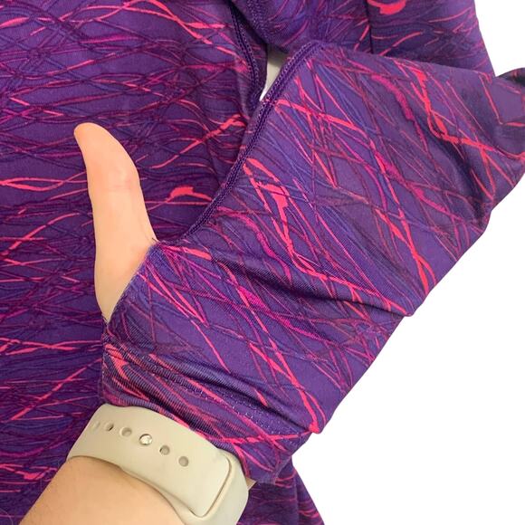 Nike Pro Combat Dri-Fit Hyperwarm Fitted 1/4 Zip Pullover Women's Size M Purple - Picture 5 of 8